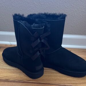 UGG Black Bailey Bow Boots